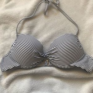 Striped bikini top